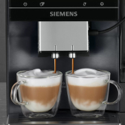 Siemens EQ.700 classic silber-schwarz (TP705D01) inkl. MAROMAS Kaffeebohnen Probierpack, Wertgarantie 5 Jahre Komfort - 1300
